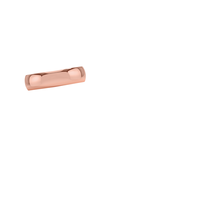 Comfort Fit 5.5mm Wedding Ring Rose Gold 18k Wedding Band
