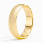 Comfort Fit 5.5mm Wedding Ring Yellow Gold 18k Wedding Band