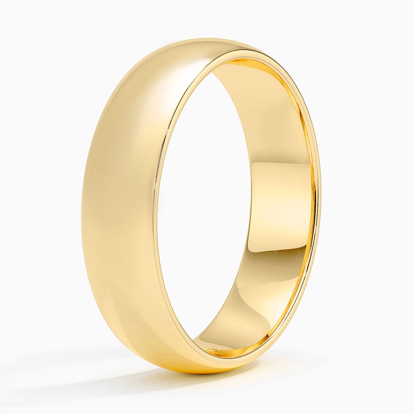 Comfort Fit 5.5mm Wedding Ring Yellow Gold 18k Wedding Band