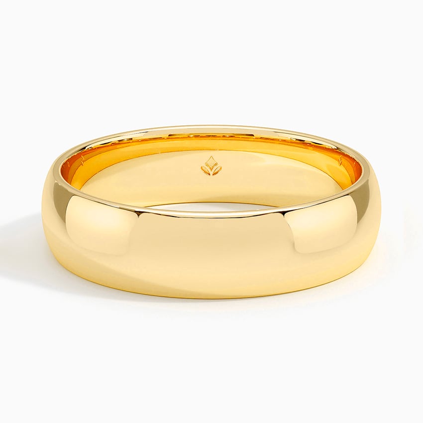 Comfort Fit 5.5mm Wedding Ring Yellow Gold 18k Wedding Band