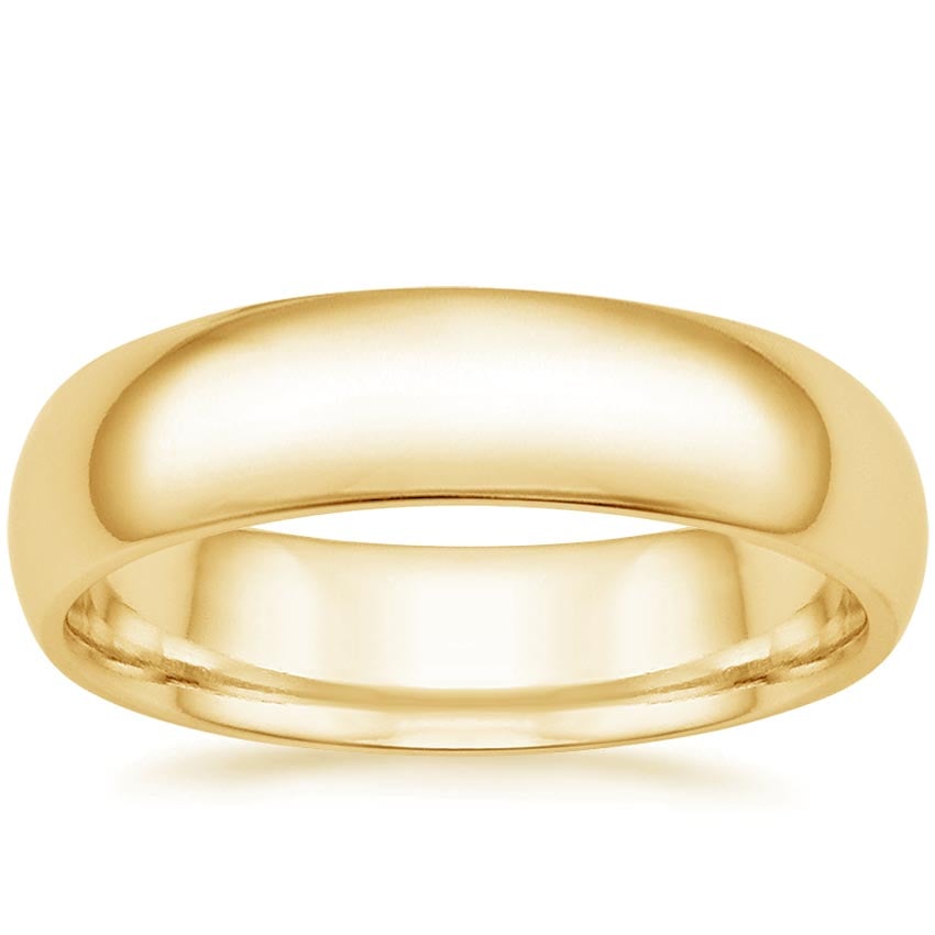 Comfort Fit 5.5mm Wedding Ring Yellow Gold 18k Wedding Band