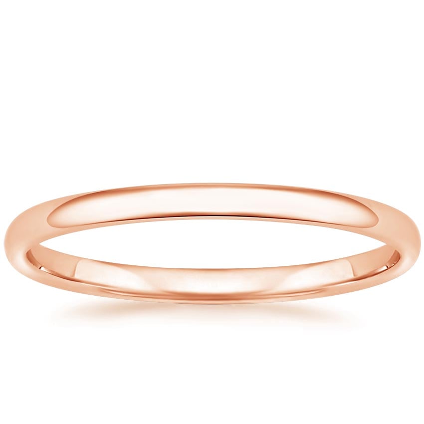 Slim Profile Wedding Ring Rose Gold 18k 1.5mm Wedding Band