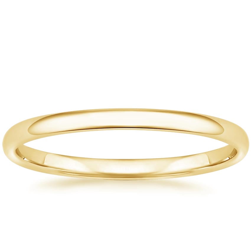 Slim Profile Wedding Ring Yellow Gold 18k 1.5mm Wedding Band
