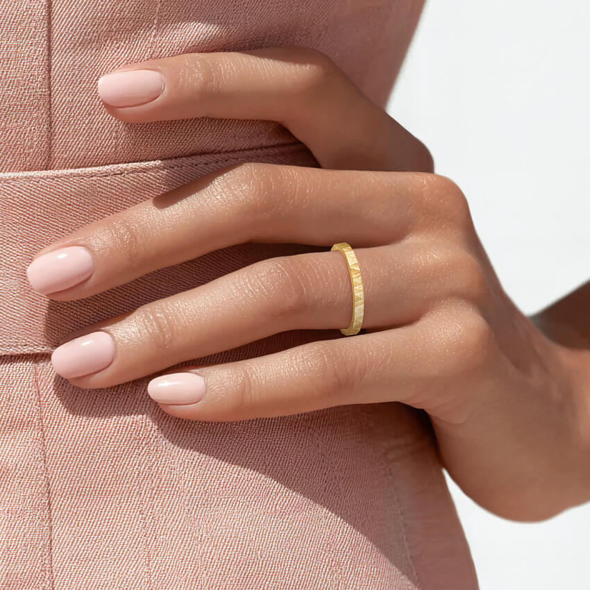 Aspen 2mm Wedding Ring Yellow Gold 18k Wedding Band