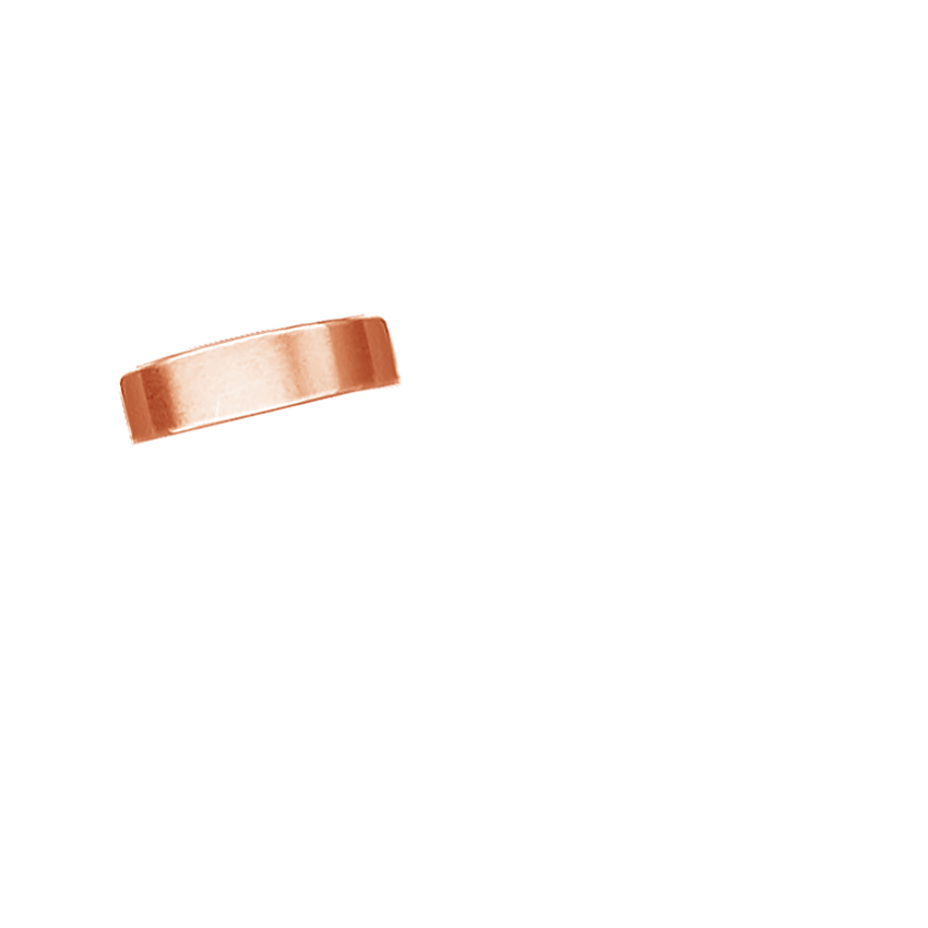 Mojave Matte 6mm Wedding Ring Rose Gold 18k Wedding Band