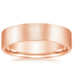 Mojave Matte 6mm Wedding Ring Rose Gold 18k Wedding Band