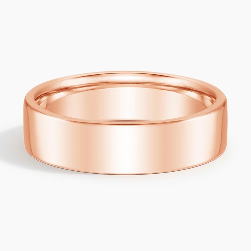 Mojave 6mm Wedding Ring Rose Gold 18k Wedding Band