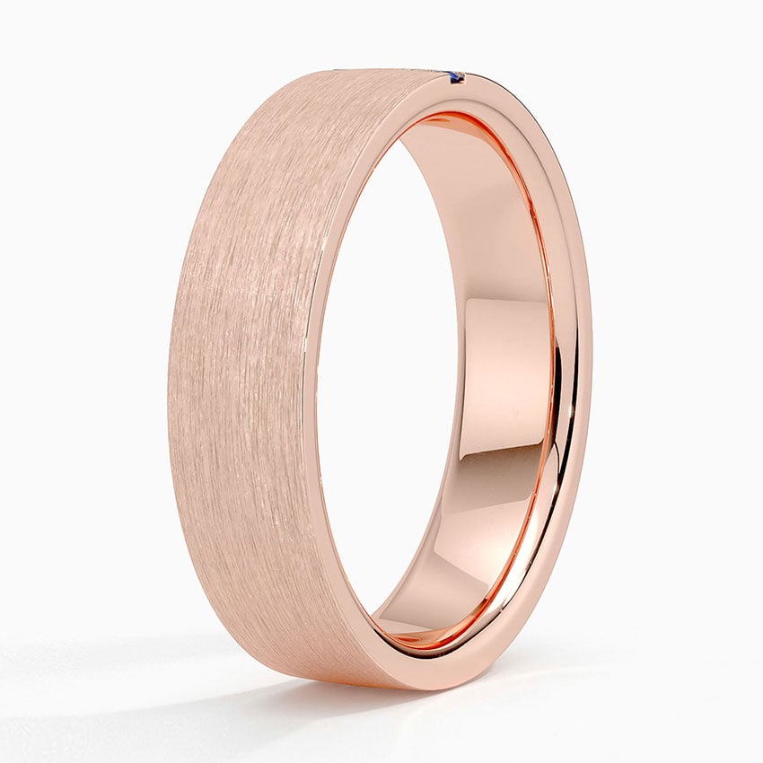 Horizon Sapphire 5.5mm Wedding Ring Rose Gold 18k Wedding Band