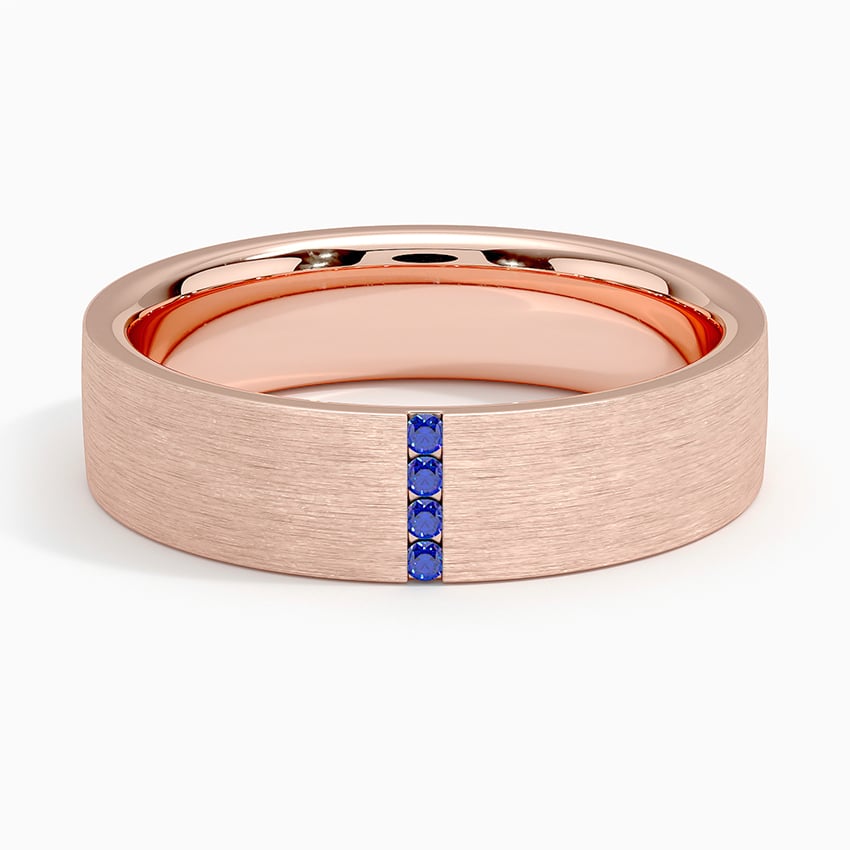 Horizon Sapphire 5.5mm Wedding Ring Rose Gold 18k Wedding Band