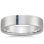 Horizon Sapphire 5.5mm Wedding Ring Platinum Wedding Band