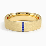 Horizon Sapphire 5.5mm Wedding Ring Yellow Gold 18k Wedding Band