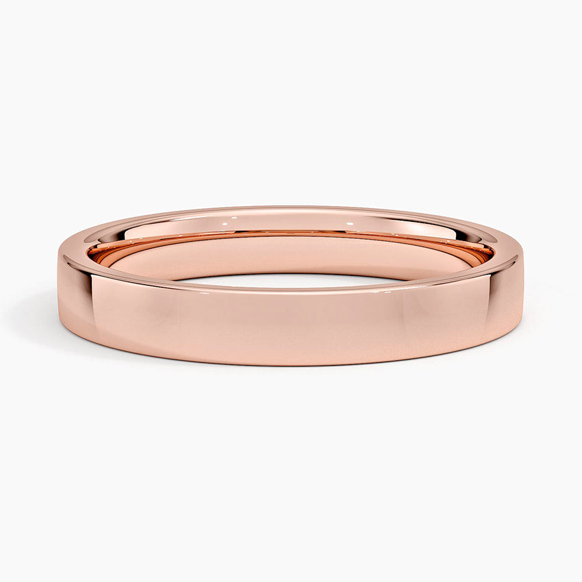 Mojave Wedding Ring Rose Gold 18k 3mm Wedding Band