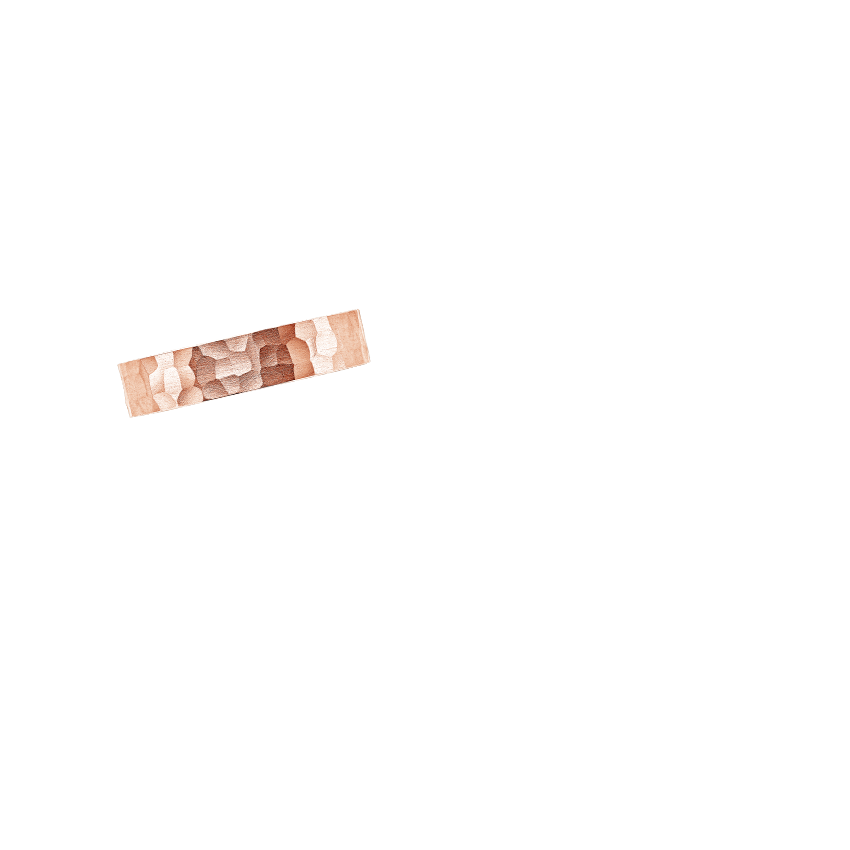 Flat Matte Canyon 5mm Wedding Ring Rose Gold 18k Wedding Band