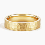 Flat Matte Canyon 5mm Wedding Ring Yellow Gold 18k Wedding Band