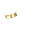 Beveled Edge Matte 6.5mm Wedding Ring Yellow Gold 18k Wedding Band