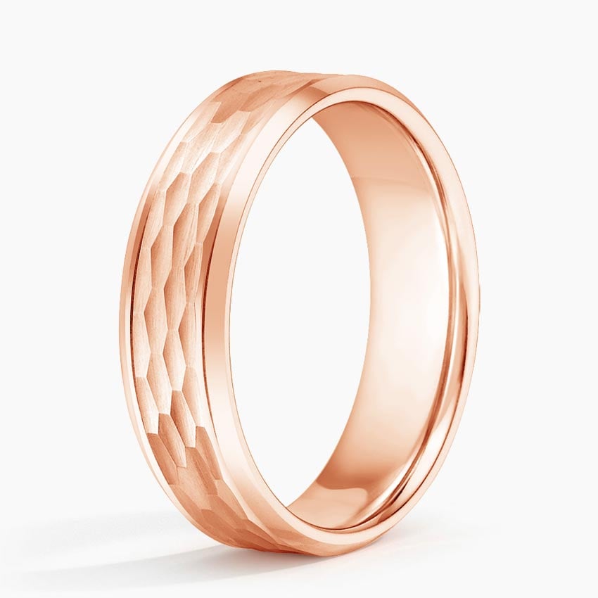 River 6mm Wedding Ring Rose Gold 18k Wedding Band