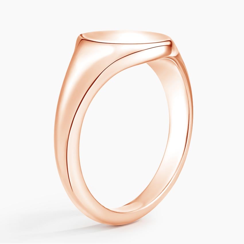Classic Signet Ring Rose Gold 18k Wedding Band