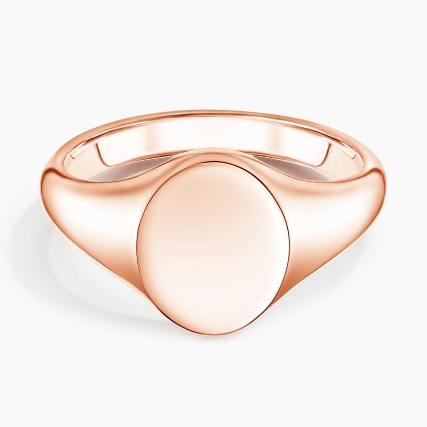 Classic Signet Ring Rose Gold 18k Wedding Band