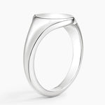 Classic Signet Ring Platinum Wedding Band