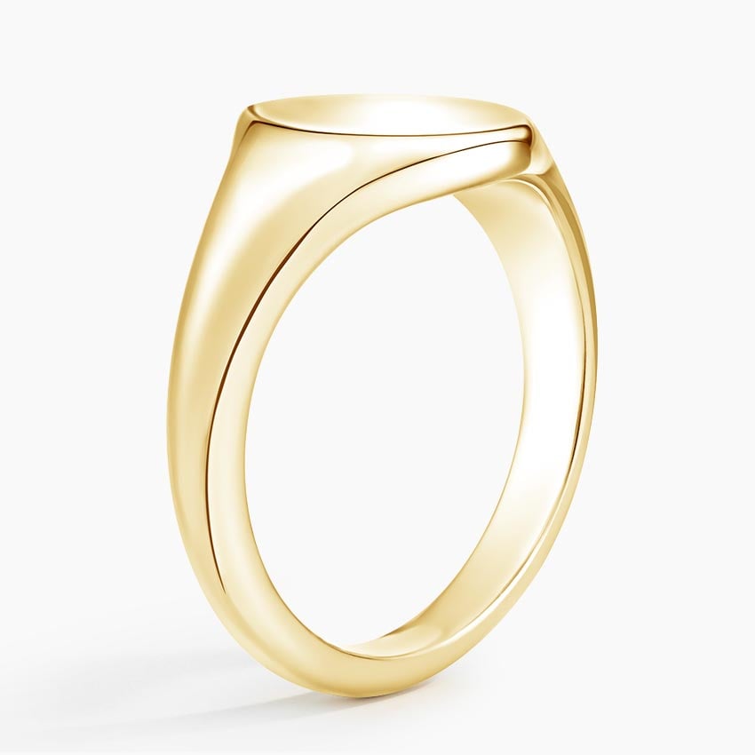 Classic Signet Ring Yellow Gold 18k Wedding Band