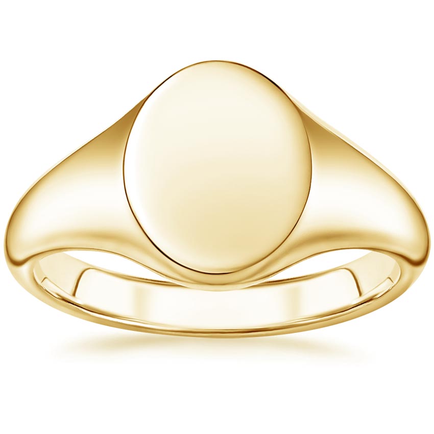 Classic Signet Ring Yellow Gold 18k Wedding Band