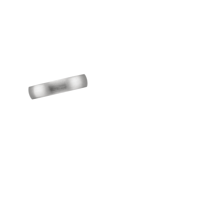 Matte Slim Profile 5mm Wedding Ring Platinum Wedding Band