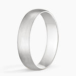 Matte Slim Profile 5mm Wedding Ring Platinum Wedding Band