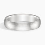 Matte Slim Profile 5mm Wedding Ring Platinum Wedding Band