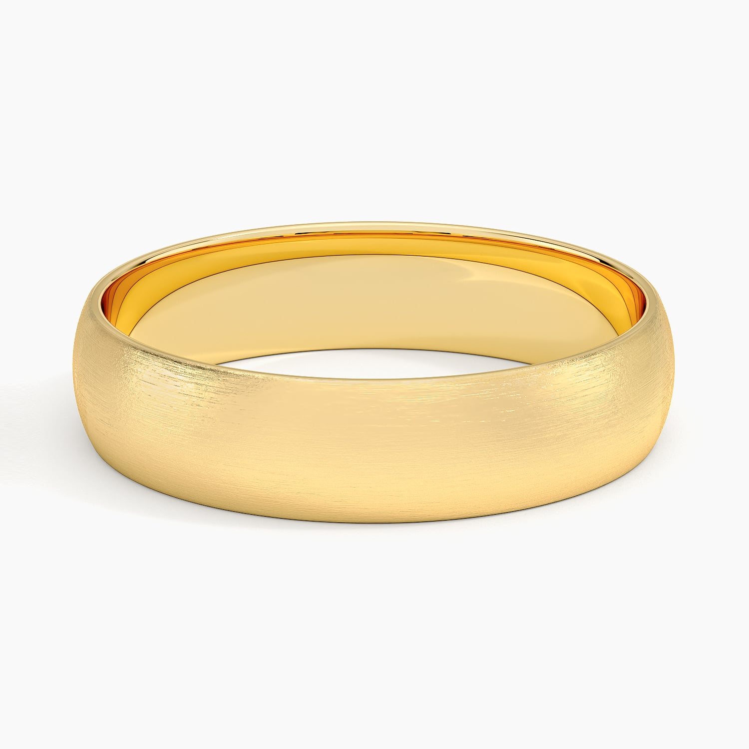 Matte Slim Profile 6mm Wedding Ring Yellow Gold 18k Wedding Band