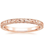 Hudson Engraved Ring Rose Gold 18k Wedding Band