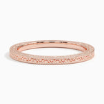 Hudson Engraved Ring Rose Gold 18k Wedding Band