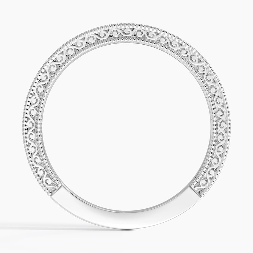 Hudson Engraved Ring Platinum Wedding Band