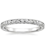 Hudson Engraved Ring Platinum Wedding Band