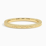 Hudson Engraved Ring Yellow Gold 18k Wedding Band