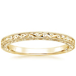 Hudson Engraved Ring Yellow Gold 18k Wedding Band