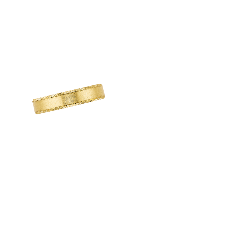 Beveled Edge Maverick 5mm Wedding Ring Yellow Gold 18k Wedding Band