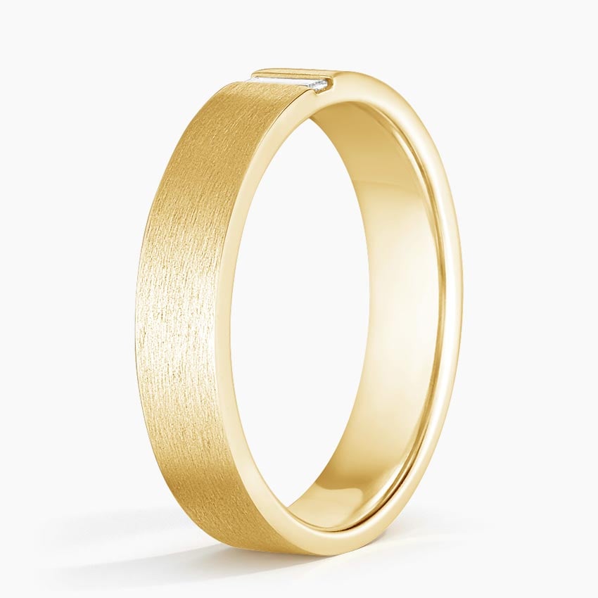 Apollo Diamond 4.5mm Wedding Ring Yellow Gold 18k Wedding Band