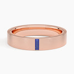 Apollo Sapphire 4.5mm Wedding Ring Rose Gold 18k Wedding Band