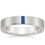 Apollo Sapphire 4.5mm Wedding Ring Platinum Wedding Band