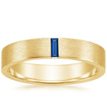 Apollo Sapphire 4.5mm Wedding Ring Yellow Gold 18k Wedding Band