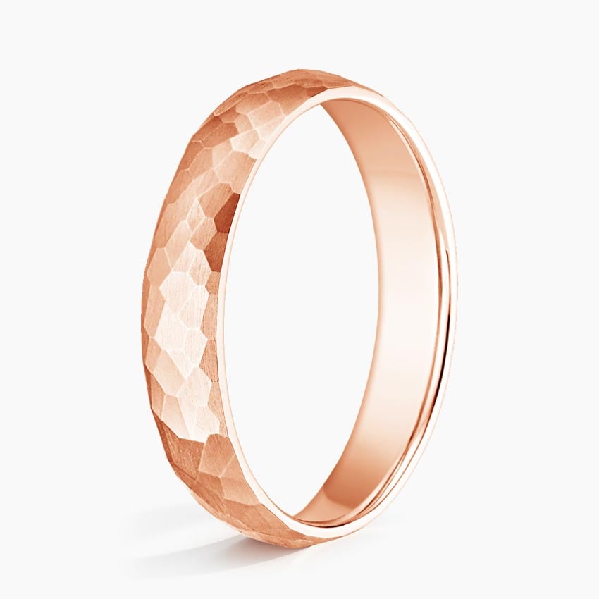 Canyon 4mm Wedding Ring Rose Gold 18k Wedding Band