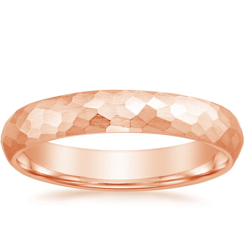 Canyon 4mm Wedding Ring Rose Gold 18k Wedding Band