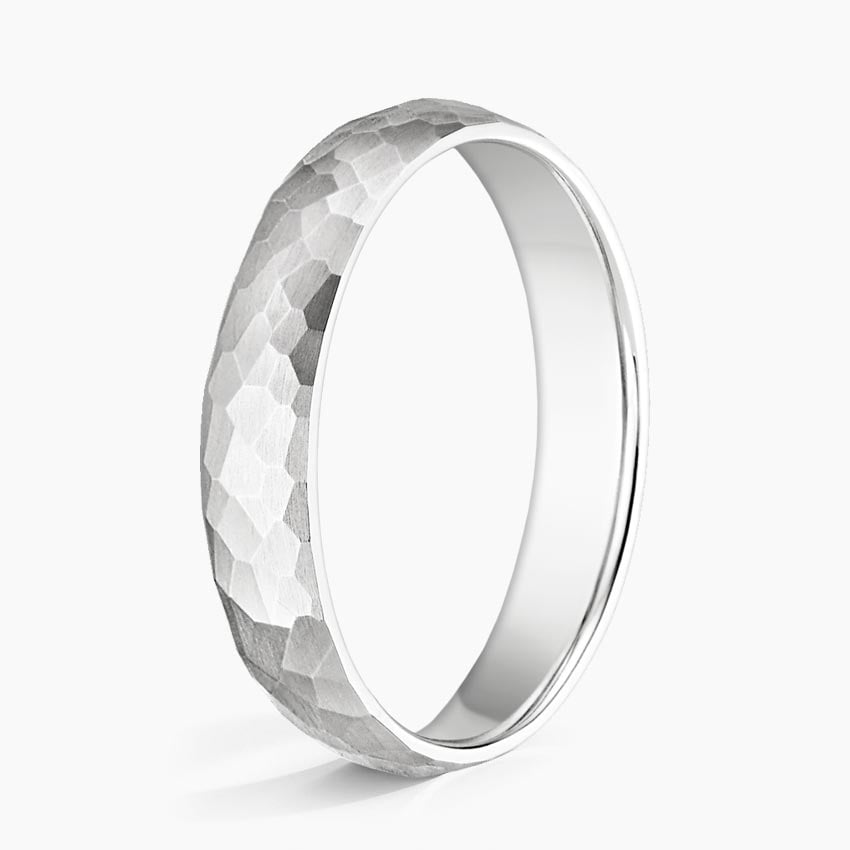 Canyon 4mm Wedding Ring Platinum Wedding Band