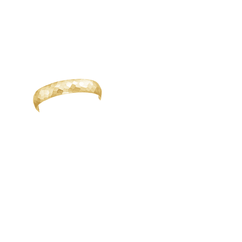 Canyon 4mm Wedding Ring Yellow Gold 18k Wedding Band