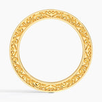 Antique Scroll Engraved Eternity Diamond Ring (2/5 ct. tw.) Yellow Gold 18k Eternity Band