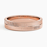 Dezi Herringbone 5mm Ring Rose Gold 18k Wedding Band
