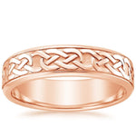 Celtic Eternity Knot 6mm Wedding Ring Rose Gold 18k Eternity Band