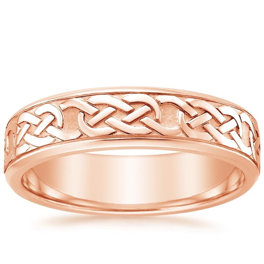 Celtic Eternity Knot 6mm Wedding Ring Rose Gold 18k Eternity Band