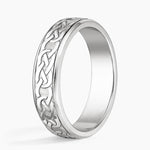 Celtic Eternity Knot 6mm Wedding Ring Platinum Eternity Band