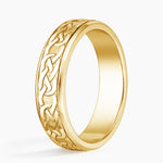 Celtic Eternity Knot 6mm Wedding Ring Yellow Gold 18k Eternity Band